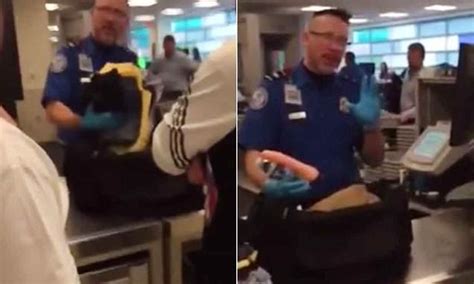 video shows airport security official discovers a sex toy in a first time flyer s bag daily