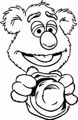 Muppets Fozzie Coloring Pages Bear Animal Drawing Oscar Svg Printable Stencils Snuffleupagus Sesame Clipartmag Street Good Grouch Drawings Disneyclips Bears sketch template