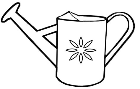 spring watering  coloring pages clipart