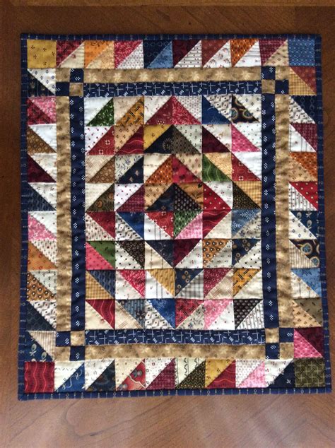 scrappy quilts mini quilts small quilts  square triangle quilts