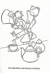 Mad Hatter Coloring Tea Pages Party Alice Drawing Boston Wonderland Hat Hatters Disney Cartoon Drawings Printable Getcolorings Getdrawings Fancy Nancy sketch template