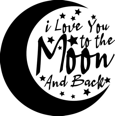 love    moon   svg design  cricut baby etsy