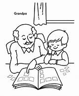 Coloring Grandparents Pages Grandpa Grandma Clipart Print Honkingdonkey Sheets Boy Grandfather Printable Cartoon Preschool Colouring Cliparts Holiday Color Books Children sketch template