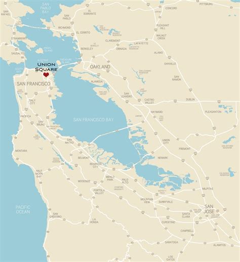 bay mapa mapa bay kalifornia usa