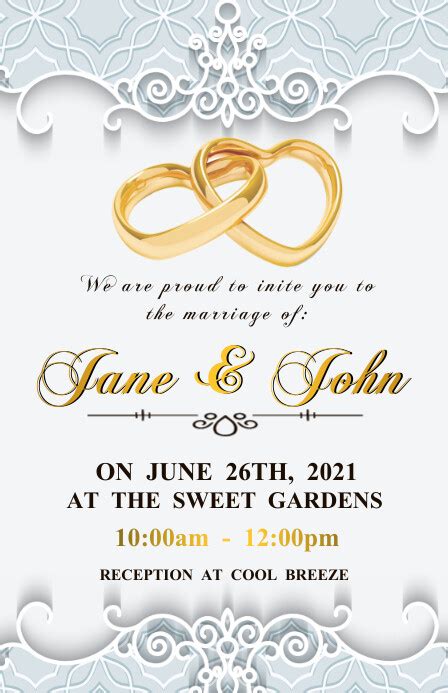 Wedding Flyers Template Postermywall