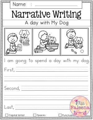 kindergarten narrative writing worksheet nicholas schematic