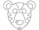 Tiger Mask Template Face Coloring Printable Color Masks Kids Maskspot Choose Board Sketch sketch template
