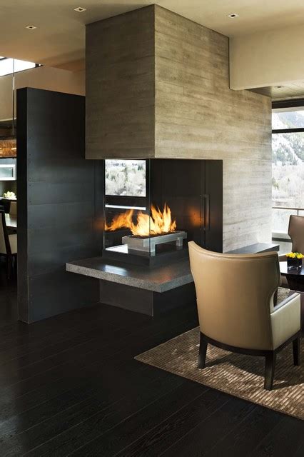 ultra modern corner fireplace design ideas