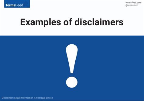 disclaimer examples