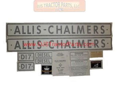 allis chalmers    vinyl cut decal set djs djs tractor parts