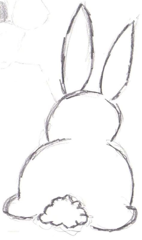 bunny outline here is another bunny template found cute bent ear why clipartix