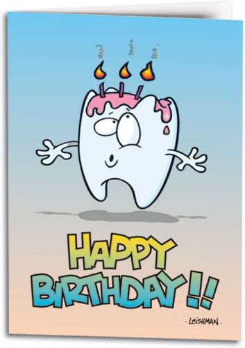 tooth candles deluxe birthday folding card smartpractice dental