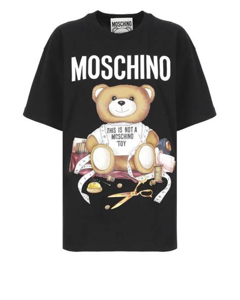 moschino teddy bear t shirt in black lyst