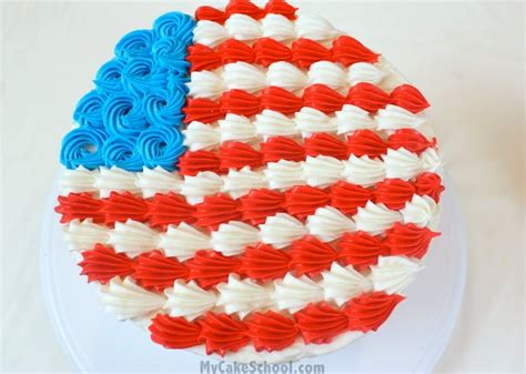 adorable fourth of july cake and cupcake ideas ~ tutorial my cake school