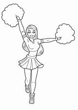 Porrista Pages Colouring Cheerleader Coloring Printable Pag Kids sketch template