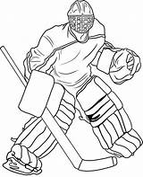 Hockey Goalie sketch template