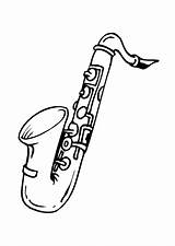 Musique Saxophone Coloriages sketch template