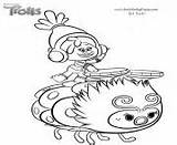 Coloring Troll Print Pages Trolls Movie Poppy Smidge Smallest sketch template