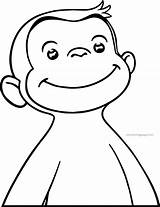 Monkey George Face Coloring Smile Wecoloringpage Pages sketch template