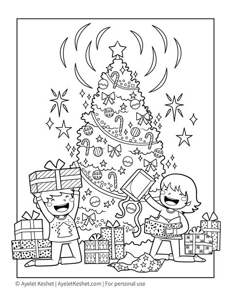 printable christmas coloring pages  kids ayelet keshet
