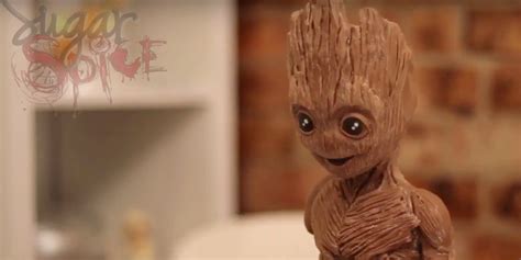 chocolate baby groot  equally delicious  adorable