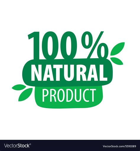 green logo   natural products royalty  vector