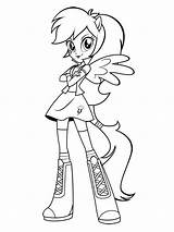 Coloring Pages Rainbow Dash Girls Equestria Rocks Print Year Old Template Coloringtop sketch template