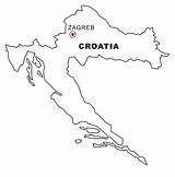 Croacia Croazia Croquis Dibujar Cartine Nazioni Imprimir Mapas Condividi sketch template