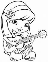 Coloring Cartoon Pages Girl Strawberry Shortcake Kids Children Drawing Colouring Cherry Printable Little Sheets Pie Cartoons Berries Raspberry Girls Sketch sketch template