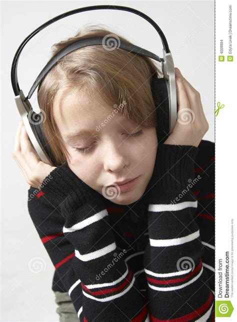 listen   stock photo image  child youth headphones