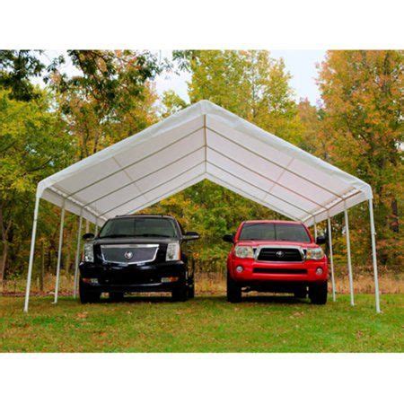king canopy  ft   ft white drawstring carport canopy cover walmartcom carport covers