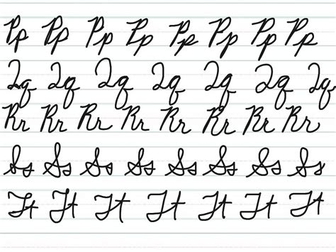 cursive capitals p