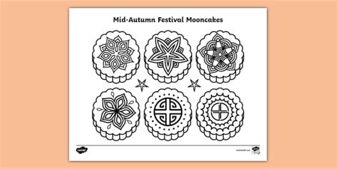 mid autumn festival mooncake mindfulness coloring twinkl