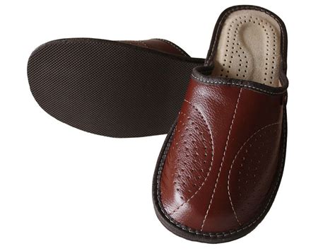 mens leather slippers slip  shoes size        uk mules ebay