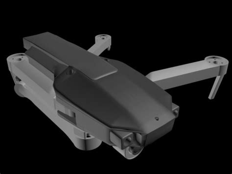 printed foldable drone frame mavic   body head alternative  mwilmars pinshape