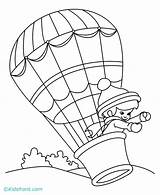 Coloring Pages Balloon Air Hot Balloons Printable Transportation Kids Colouring Popular Print Picolour Coloringhome sketch template