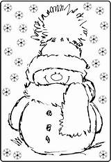 Sneeuwpop Sneeuw Kleurplaten Kerstmis sketch template