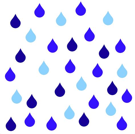 printable rain drops clipart