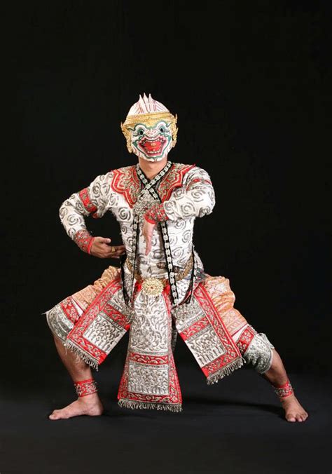 Thai Hanuman Mask Khon Head Costume Theater Dancing Tradition Decor
