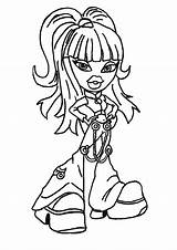Bratz Coloring Pages Online Printable Kids sketch template