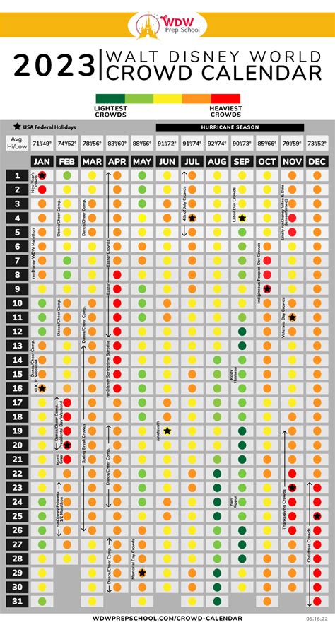 disney crowd calendar