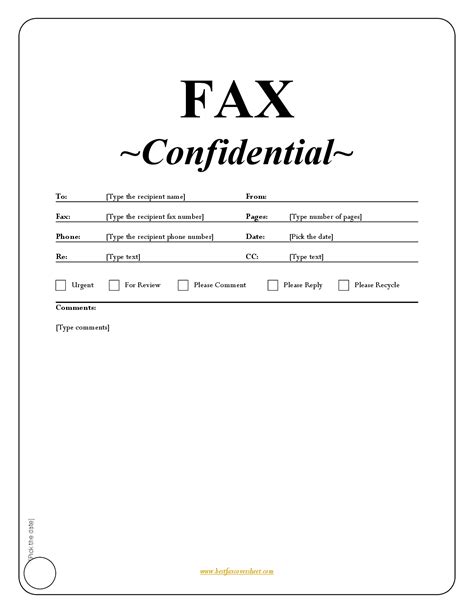 fax spreadsheet  fax sample cover sheet template printable page