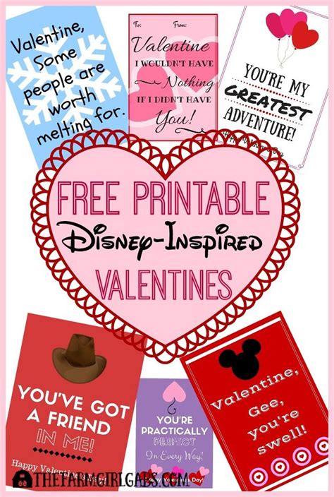 printable disney inspired valentines valentines printables