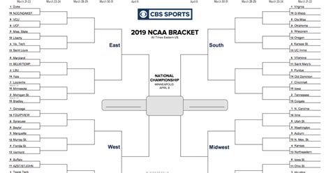 blank march madness bracket template templates  templates