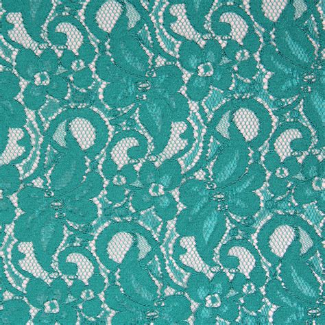 lace deep turquoise green bloomsbury square dressmaking fabric