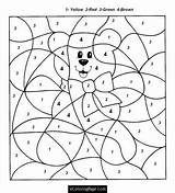 Color Coloring Numbers Pages Printable Kids Preschool Christmas Number Kindergarten Ecoloringpage sketch template