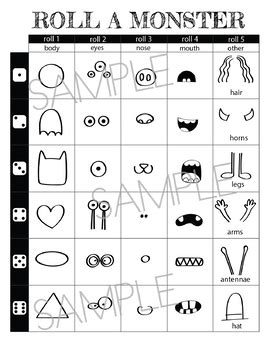 roll  monster game fine motor activity halloween party activity