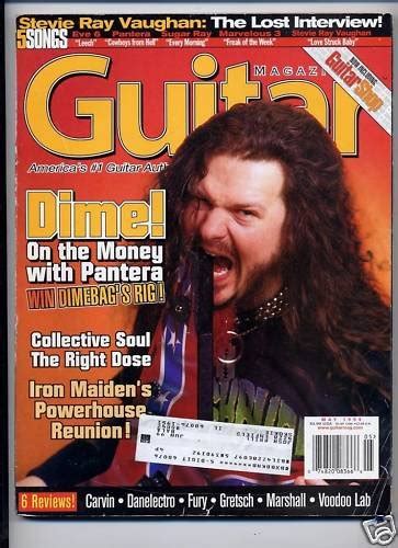 guitar magazine may 1999 pantera dimebag darrell