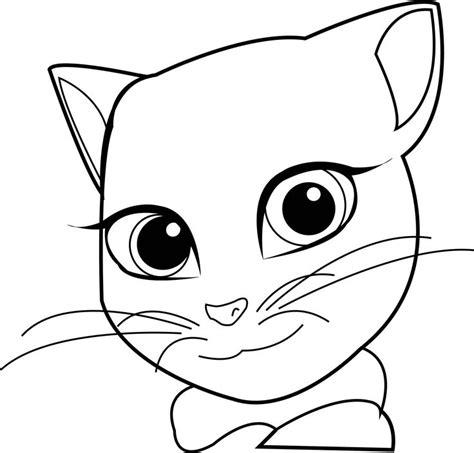 cool girl talking cat coloring page cat coloring page coloring pages