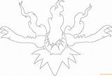 Darkrai Coloring Pages Pokemon Incinerating Night Online Drawing Getdrawings Color sketch template
